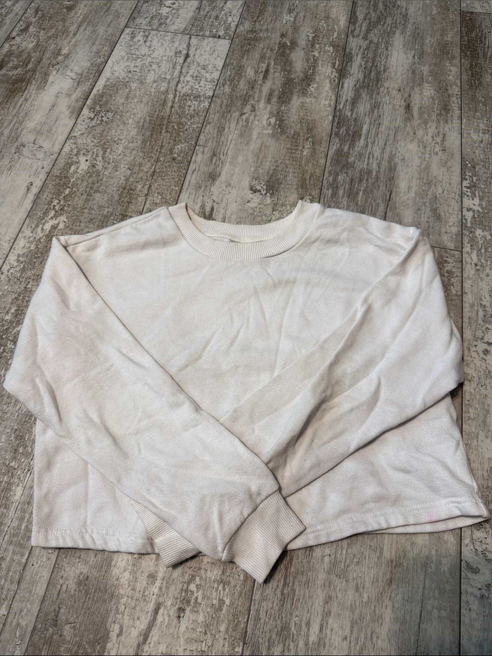 90 Degree By Reflex Women's Crewneck Sweater in Light Cream